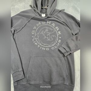 Gymshark Shark Gym Lifting Club Hoodie Pullover Fitness Grey Adult Unisex Medium